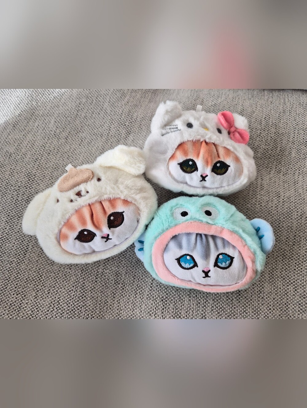 Mofusand × Sanrio Plush Pouch Keychain Bundle